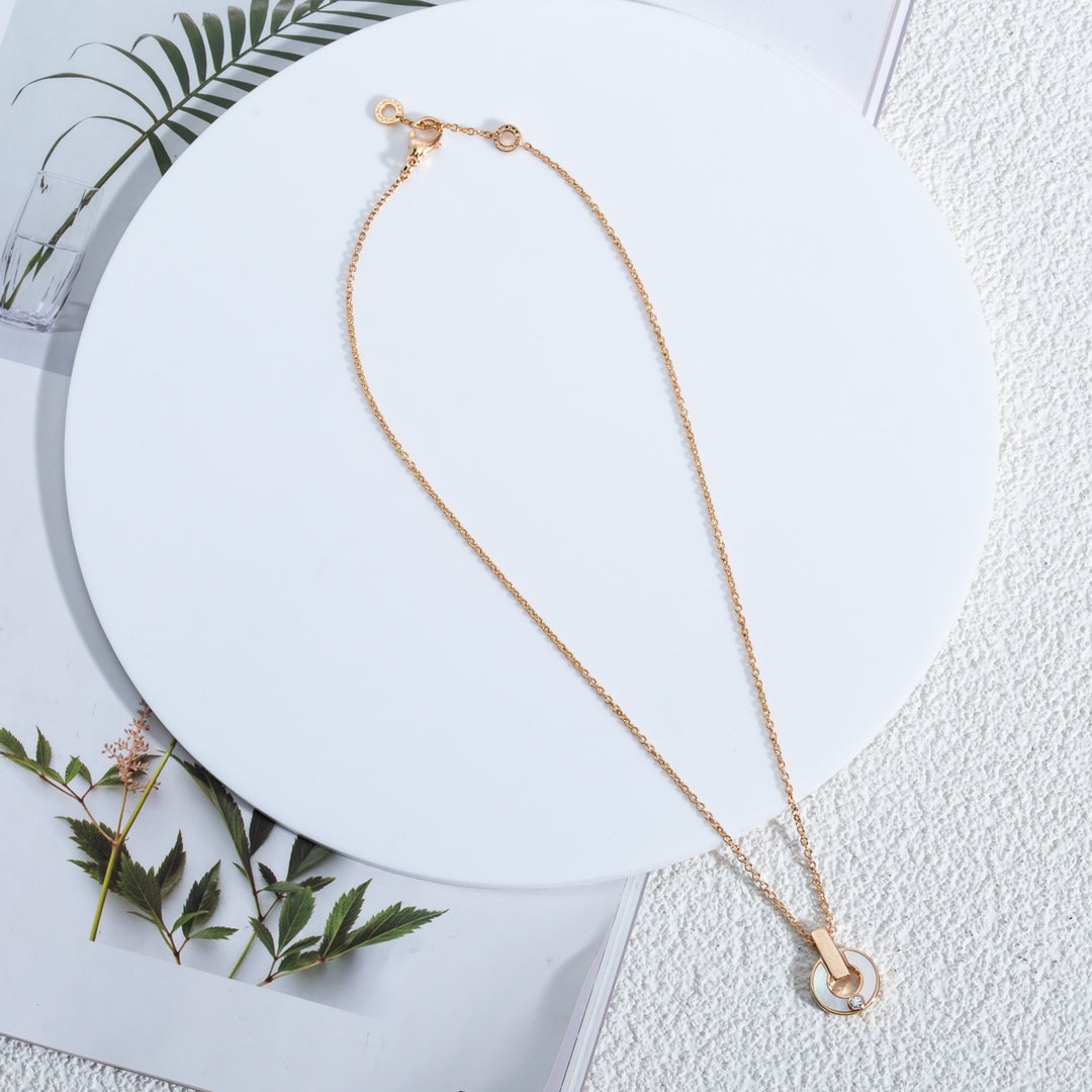 BVLGARI GARI NECKLACE PINK GOLD MOP