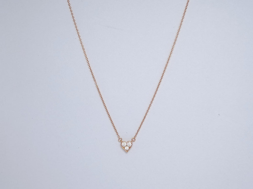 TIFFANY HEART 3 DIAMONDS PEDANT NECKLACE