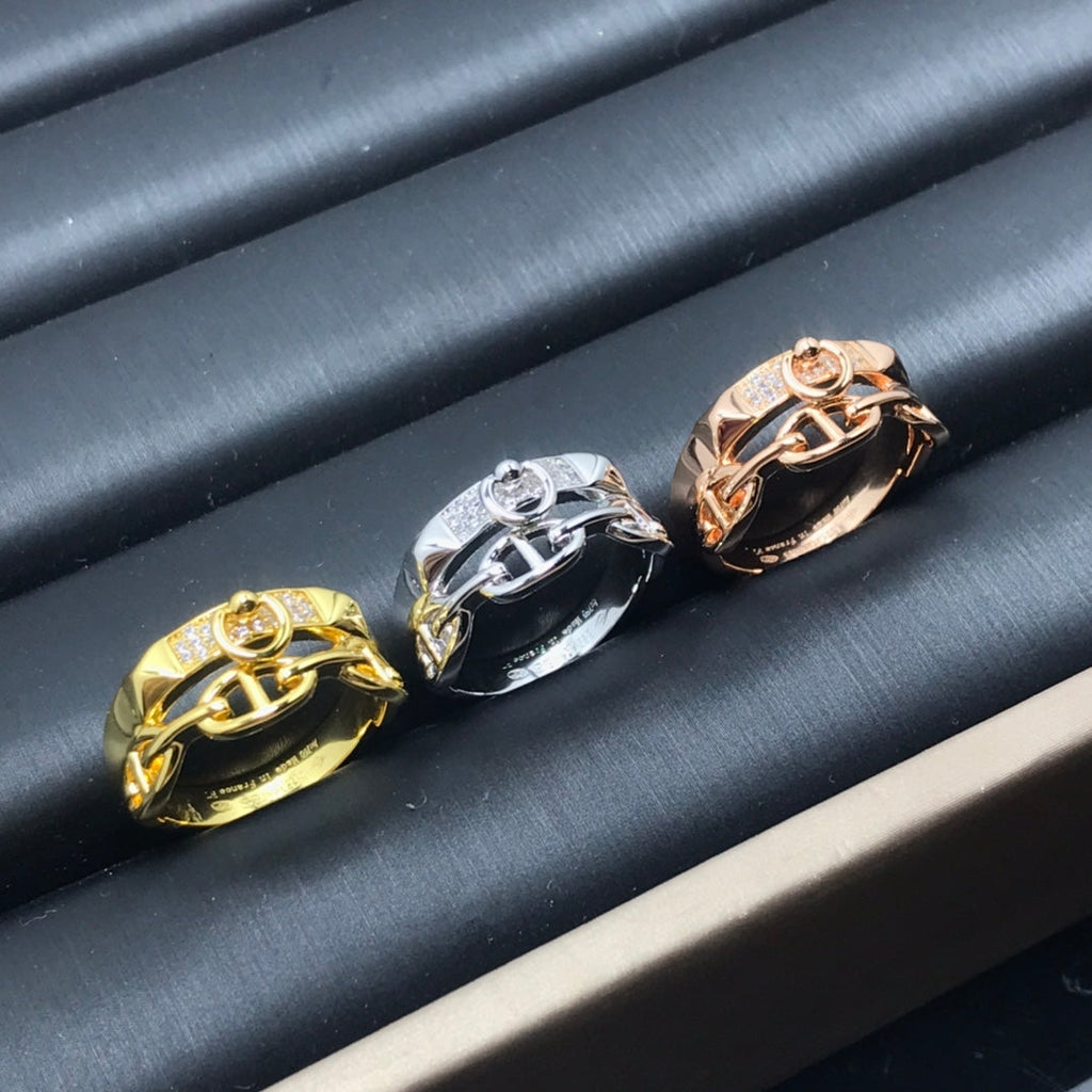 HERMES KELLY DIAMONDS RING
