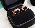 TIFFANY HOOP EARRINGS IN ROSE GOLD WITH DIAMONDS