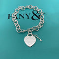 TIFFANY KEY HEART CARD CHUNKY INTERLOCKING BRACELET LENGTH