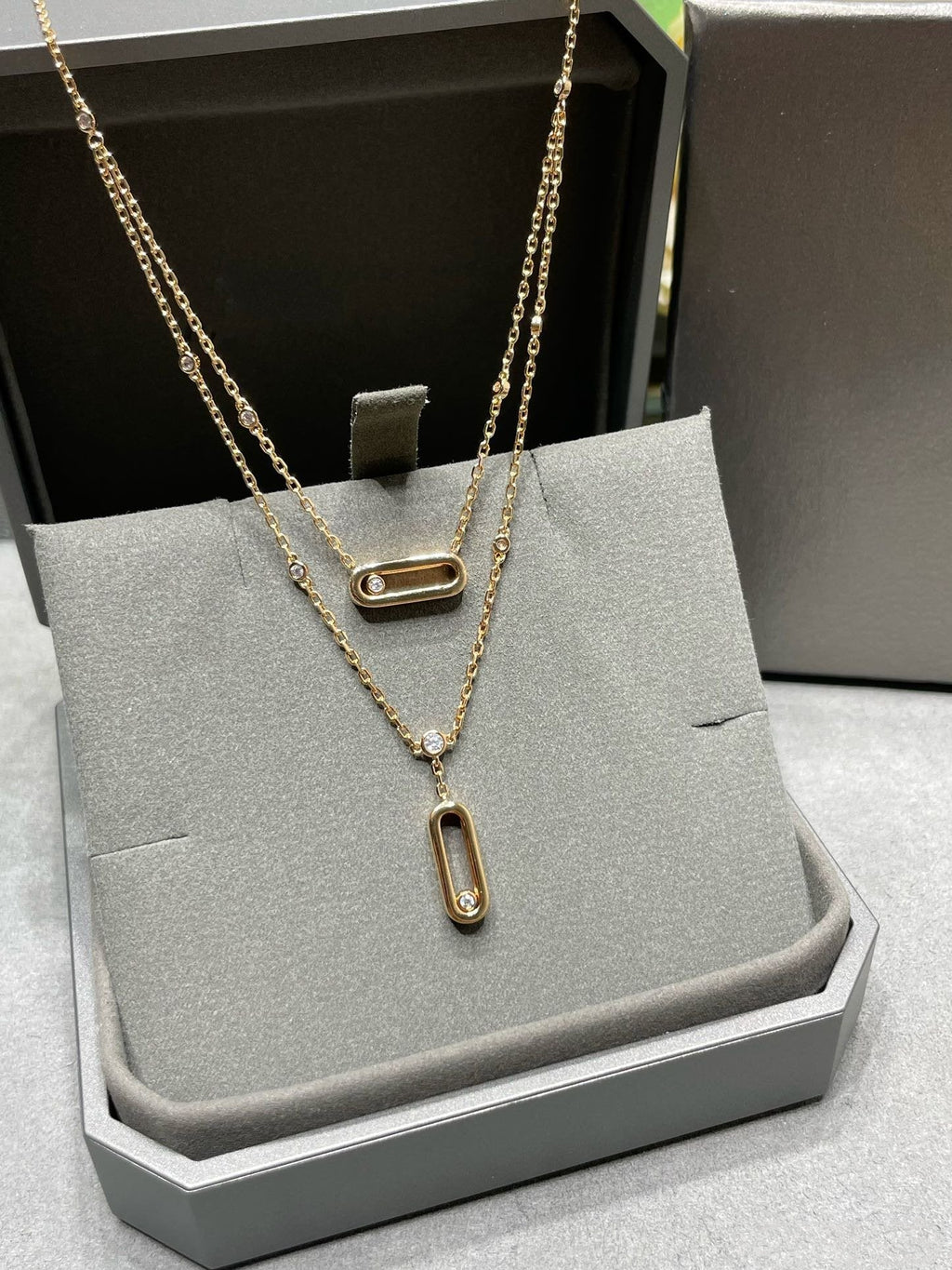 MESSIKA MOVE UNO 2 ROW DIAMOND NECKLACE