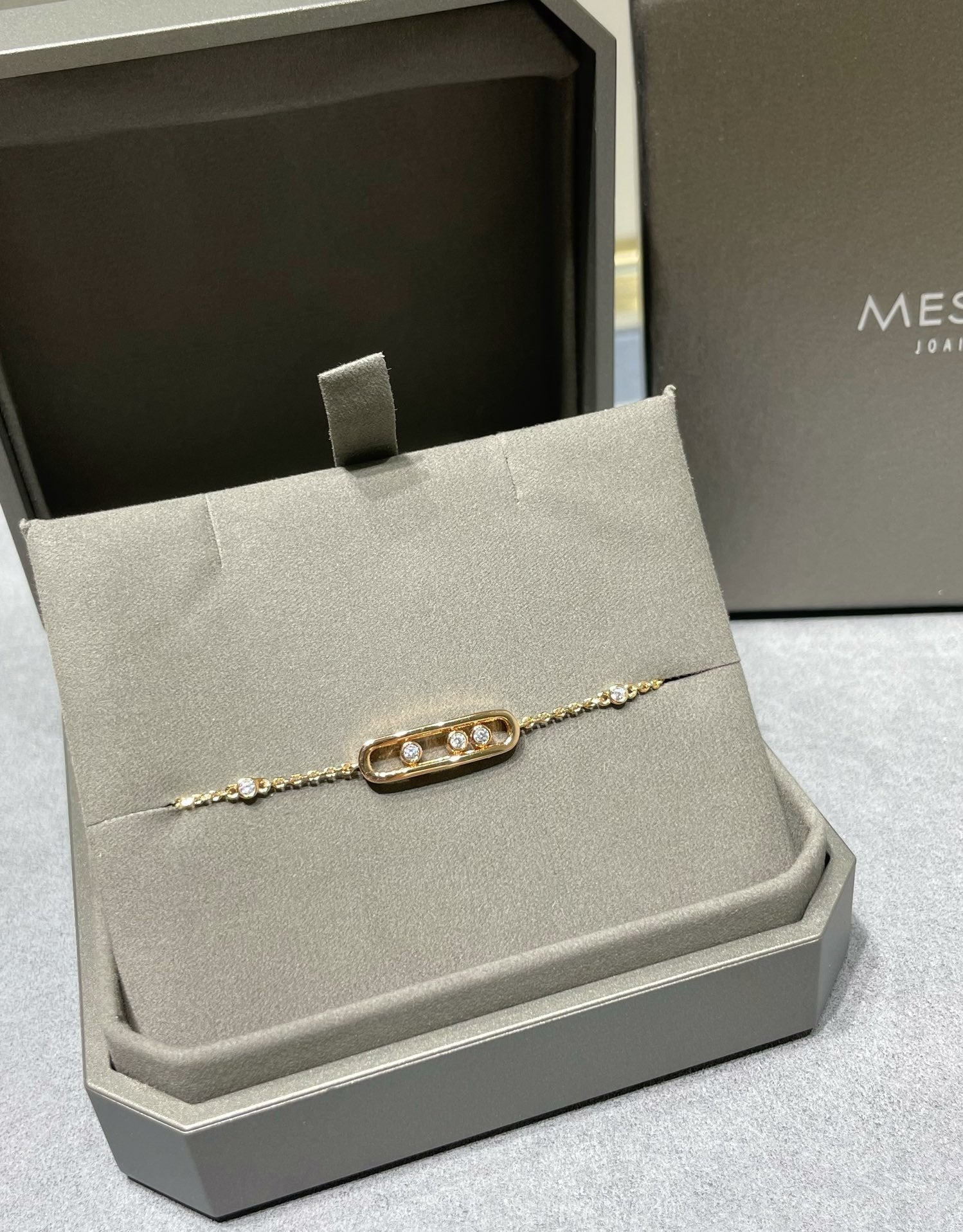MESSIKA BABY MOVE PINK GOLD DIAMOND BRACELET