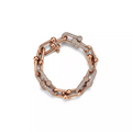 TIFFANY HARDWEAR LARGE LINK PINK GOLD PAVED DIAMOND BRACELET