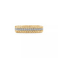 TIFFANY ROPE TWO-ROW GOLD DIAMOND RING