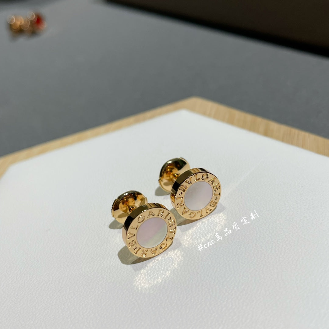 BVLGARI BVL EARRINGS CLUSTER WHITE GOLD