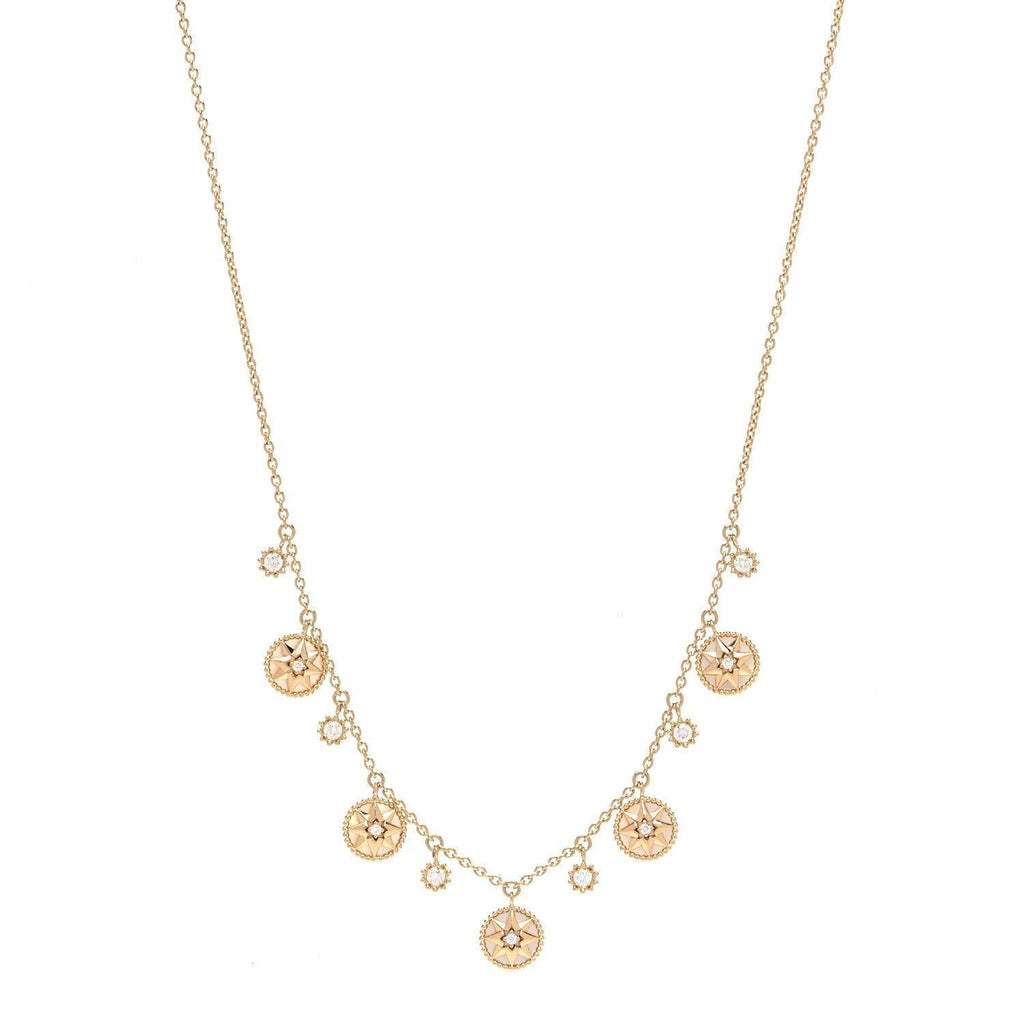 DIOR ROSE VENTS 5 MOTIF NECKLACE