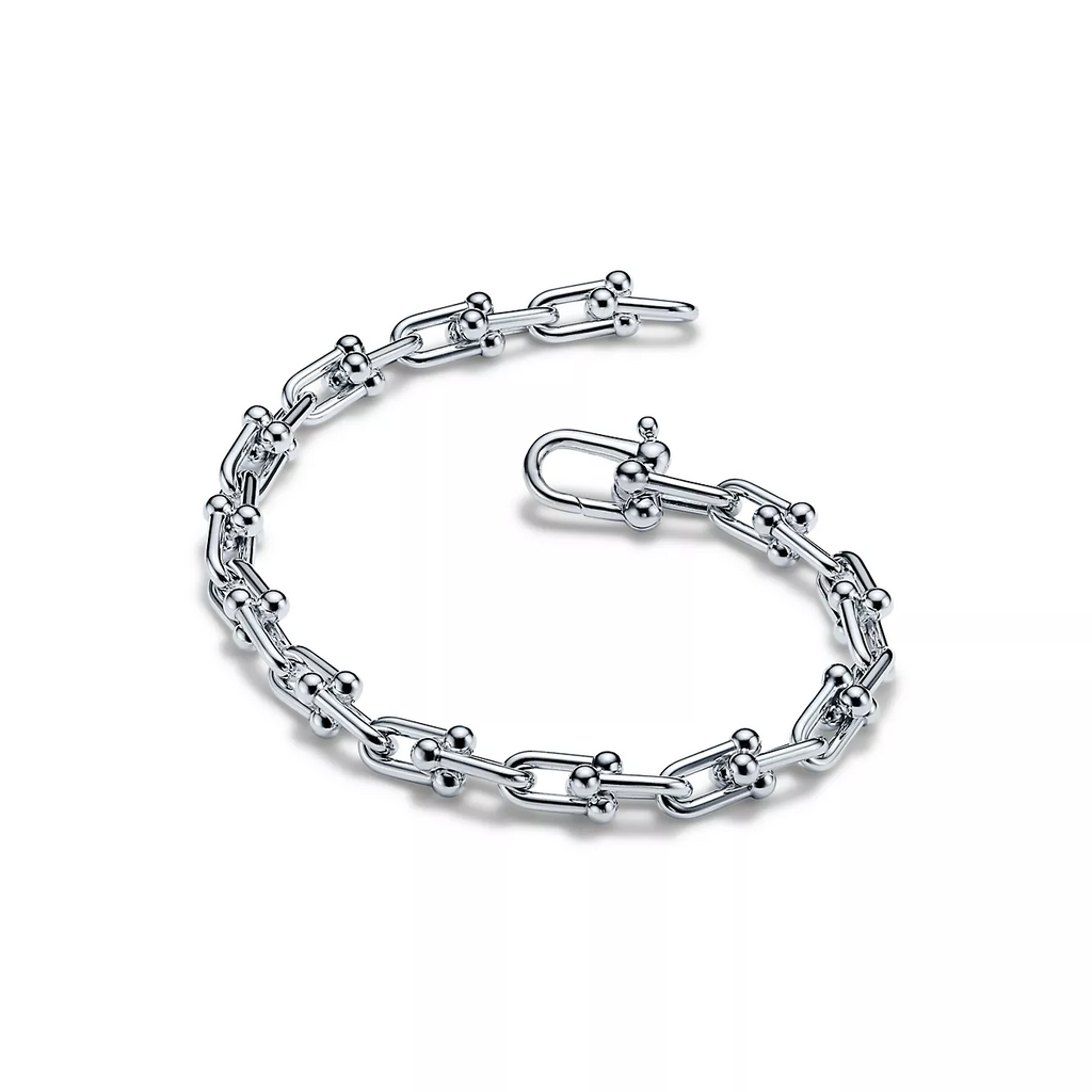 TIFFANY HARDWEAR SMALL LINK 26 MOTIF SILVER BRACELET