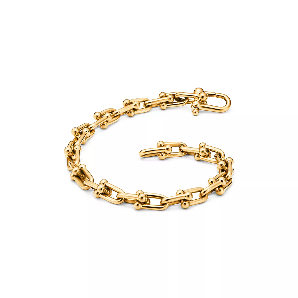 TIFFANY HARDWEAR SMALL LINK 26 MOTIF GOLD BRACELET