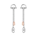 HERMES HM CHAINE D'ANCRE TWO-COLOR SILVER-PINK GOLD EARRINGS