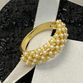 DIOR CD RING PEARL GOLD