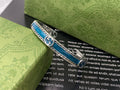 GUCCI GG TURQUOISE ENAMEL BRACELET