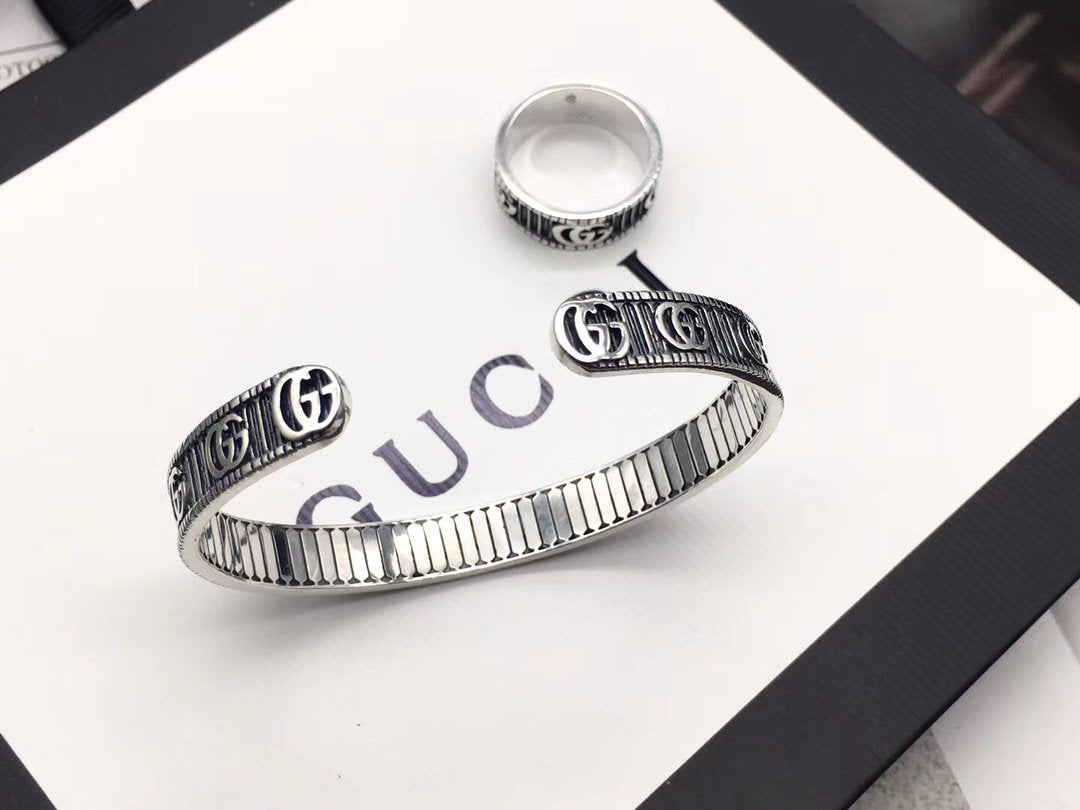 GUCCI GG BRACELET DOUBLE G SILVER
