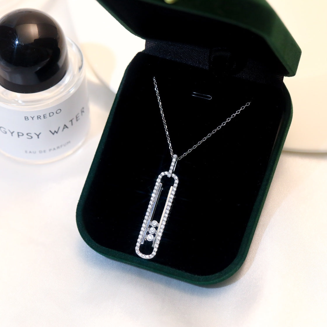 MESSIKA MOVE 10TH PM SILVER DIAMOND NECKLACE