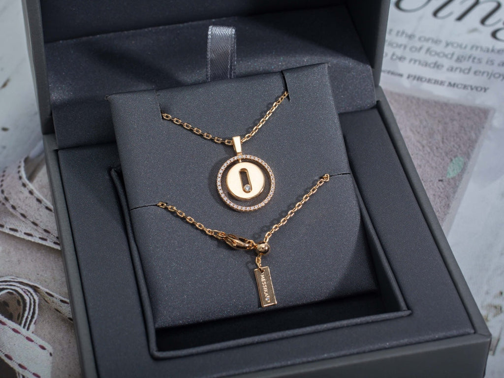 MESSIKA LUCKY MOVE PM NECKLACE PINK GOLD DIAMOND