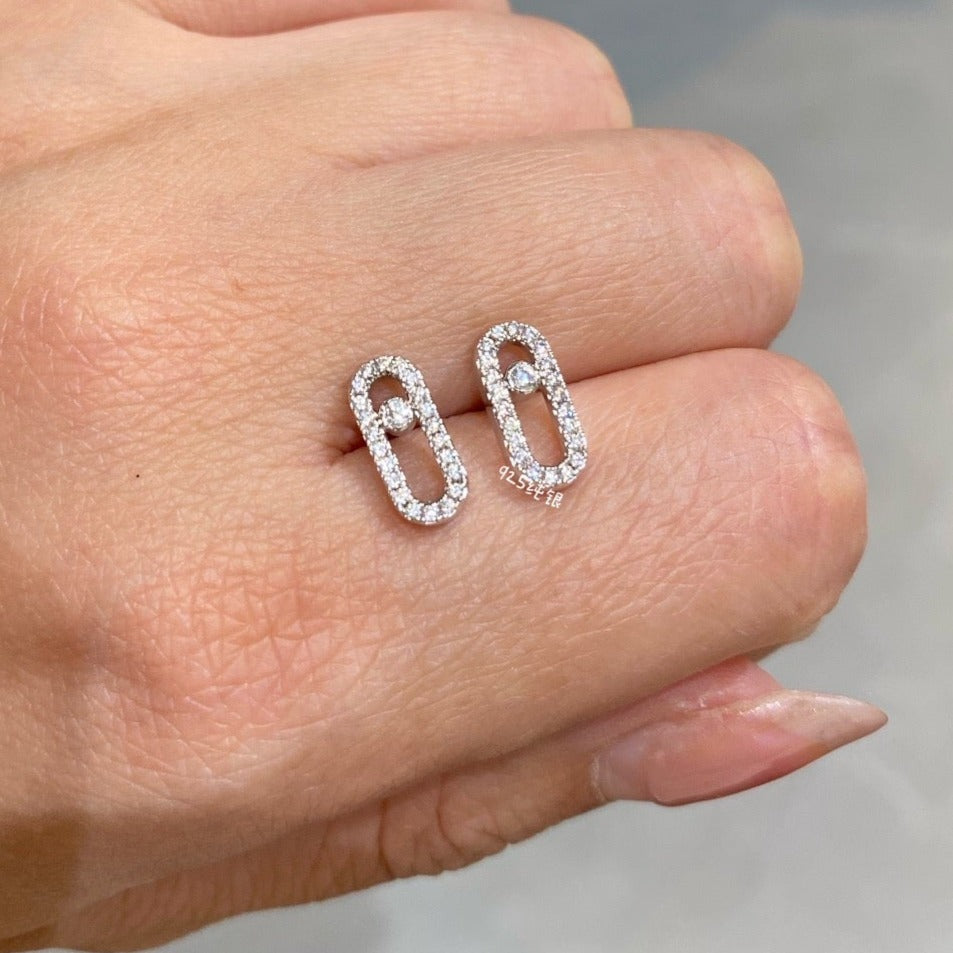 MESSIKA MOVE UNO PAVED DIAMOND EARRINGS