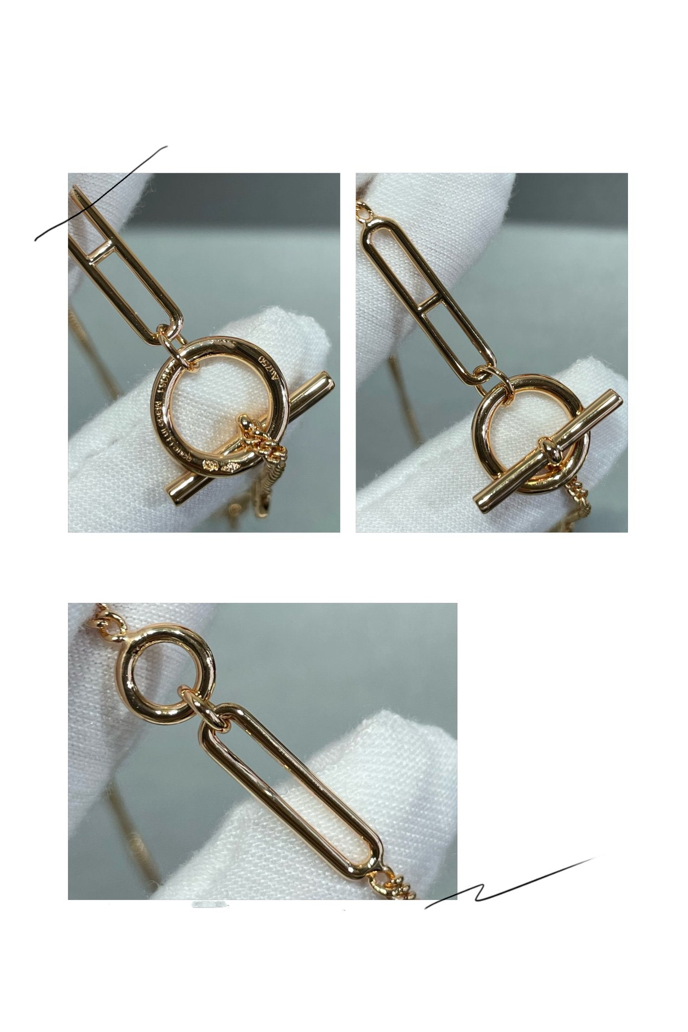 HERMES HM STERLING SILVER CHAINE D'ANCRE HEART