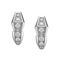 BVLGARI SERPENTI SILVER DIAMOND EARRINGS