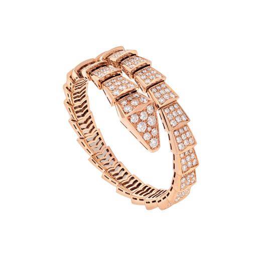 BVLGARI SERPENTI BRACELET 8MM PINK GOLD DIAMOND