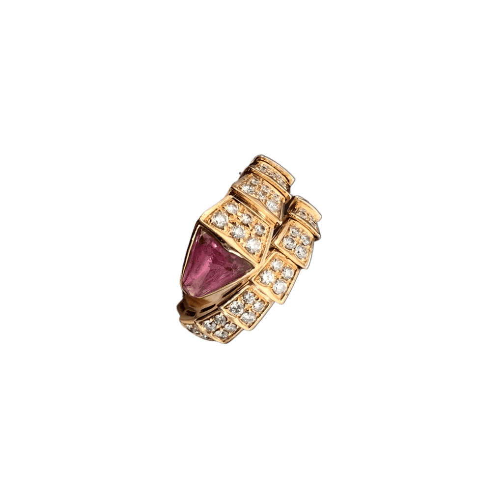 BVLGARI SERPENTI RING PINK GOLD DIAMOND PINK