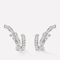 Chanel Ruban Silver Earrings Diamond