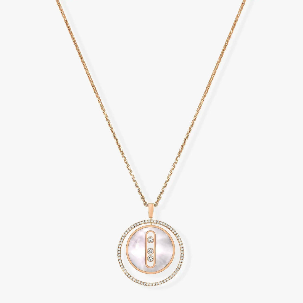 MESSIKA LUCKY MOVE MM NACRE BLANCHE DIAMOND NECKLACE