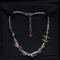 Chanel 2026 Double C Pink Acrylic Beaded Necklace
