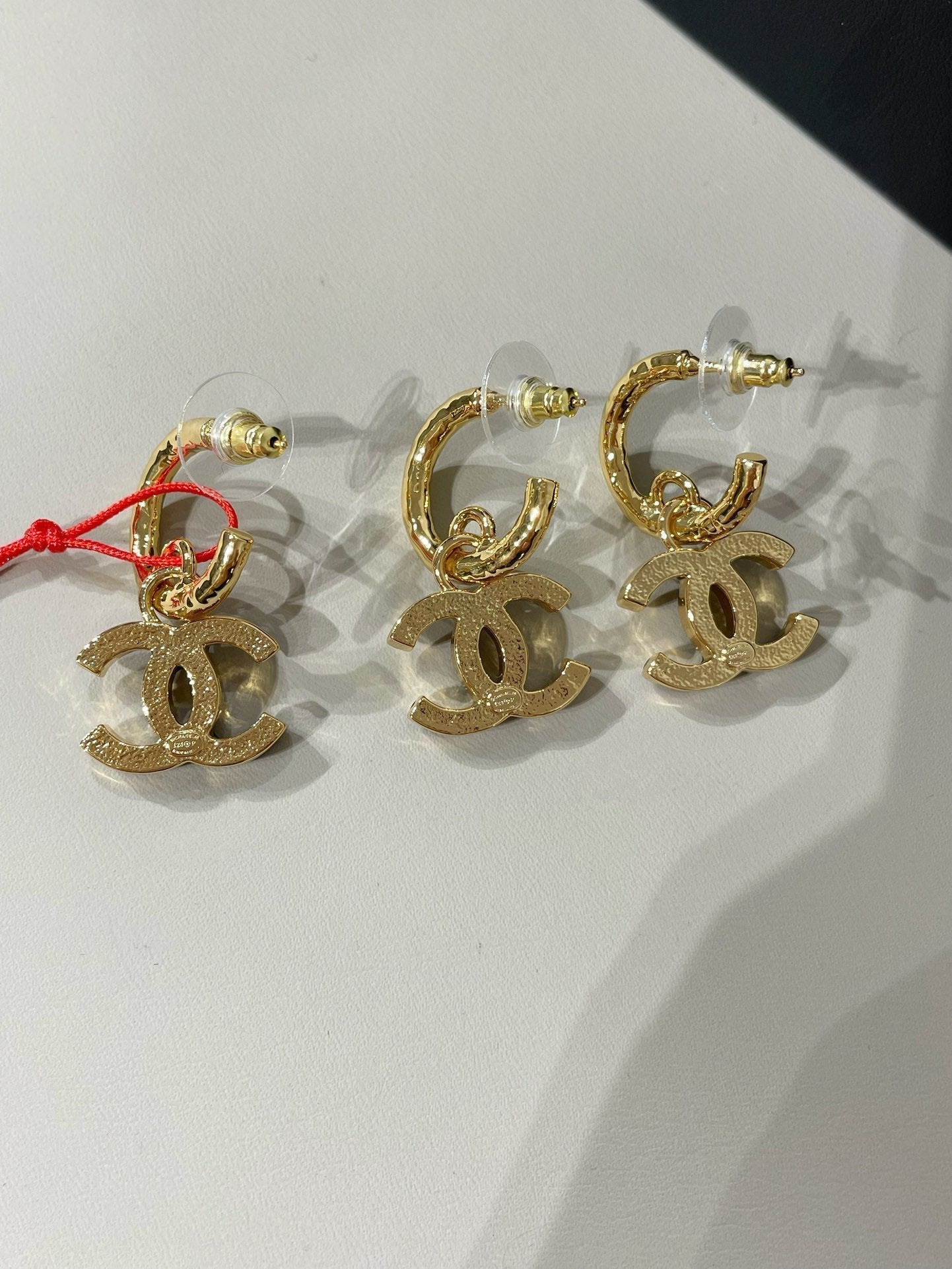 Chanel Logo Heart Earrings