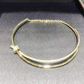 TIFFANY KNOT DOUBLE ROW NECKLACE IN YELLOW GOLD WITH DIAMONDS
