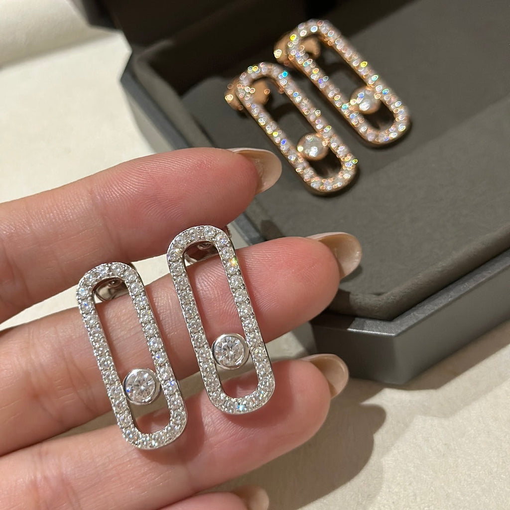 MESSIKA MOVE UNO MEDIUM PAVED DIAMOND EARRINGS